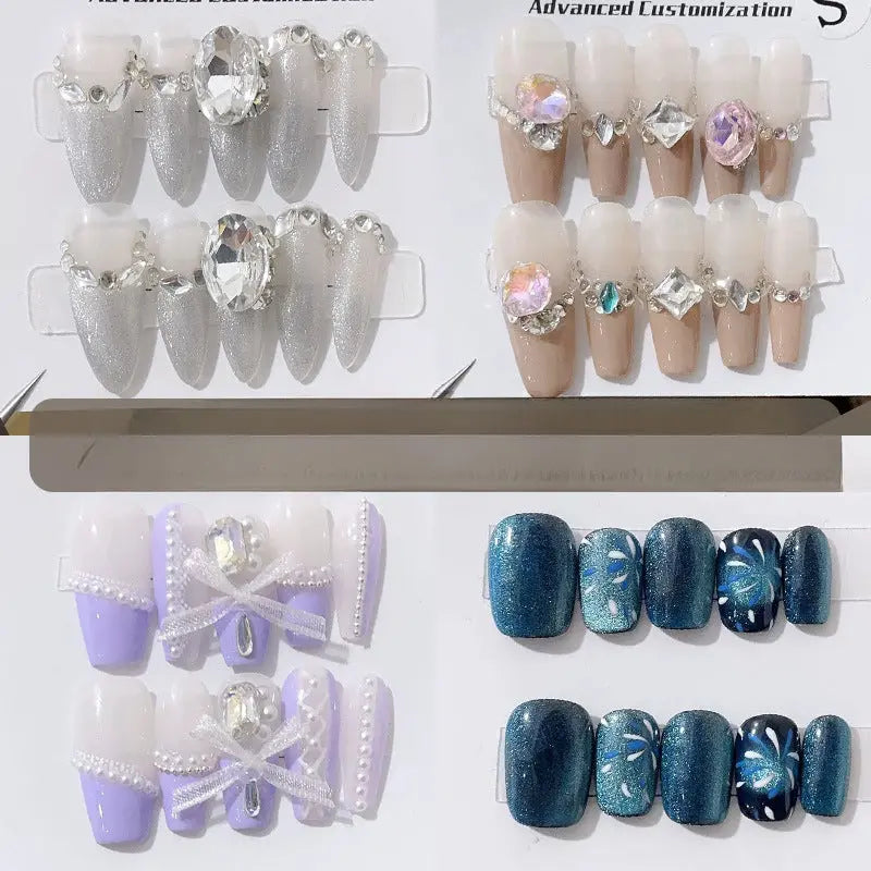 0967- Handmade press on nails fake nails removable Plush Fashion Hub