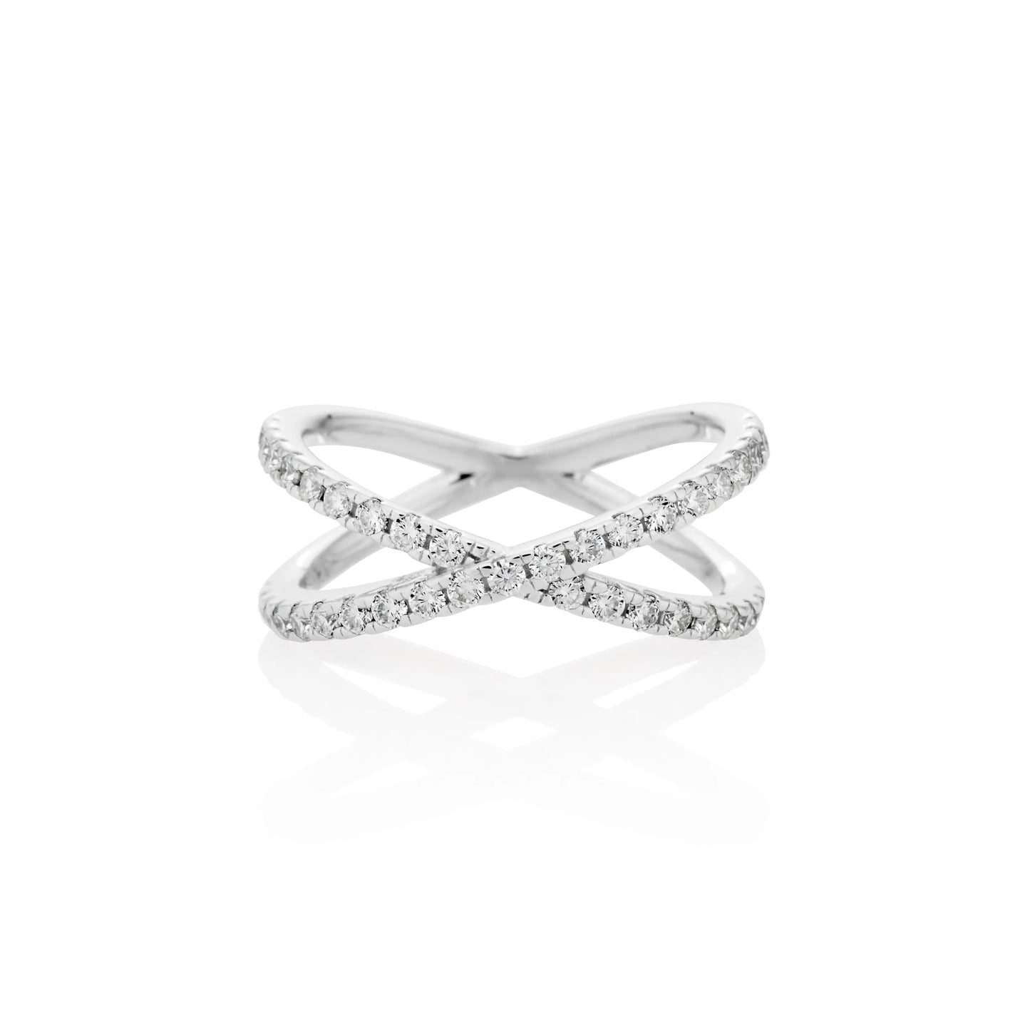 1.5mm Moissanite Infinity Ring in 925 Sterling Silver Jayco Jewelry