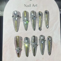 1062 Handmade Nail Wear Nail Art Reusable Press on Nails False Nails Plush Fashion Hub 39.90