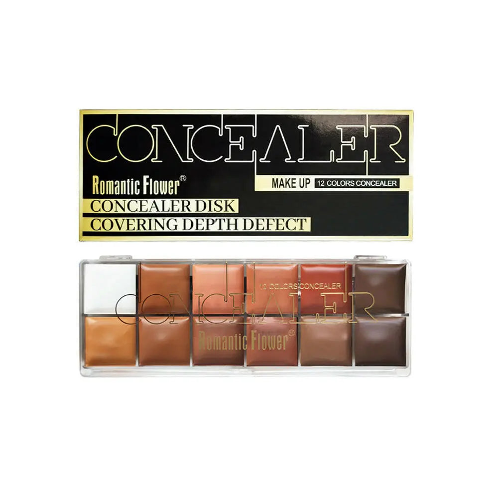 12 Colors Concealer Dark Skin Waterproof Full Coverage Foundation.