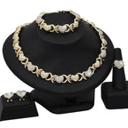 Dubai 18K Gold Heart-shaped Jewelry Suit.