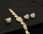 18K Gold Heart-Shaped Jewelry Suit Plush Fashion Shop