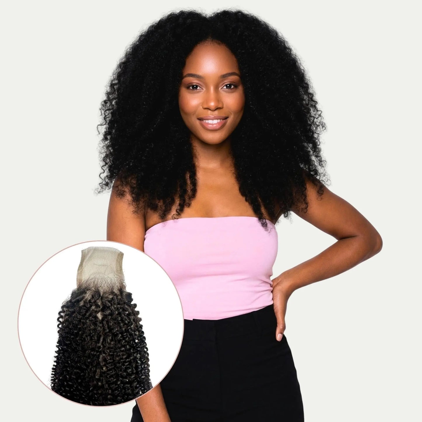Afro Kinky 2x6 Transparent Lace Human Hair Closure Private Label