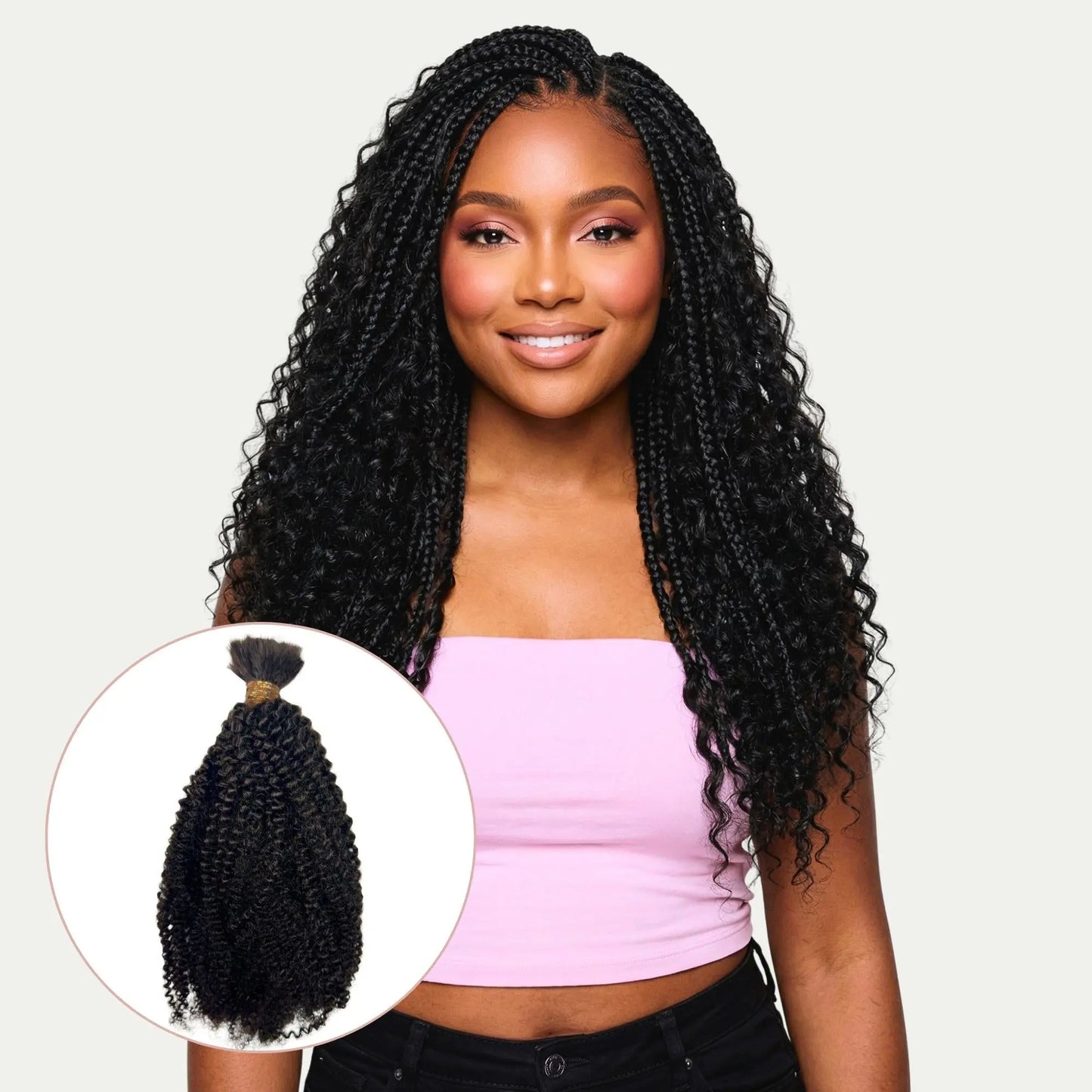 Afro Kinky Bulk 100% Human Braiding Hair Private Label