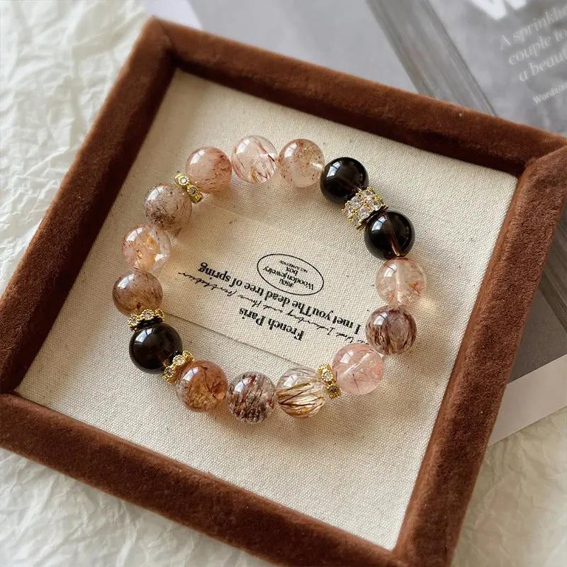 Black Gold Super Seven Natural Crystal Bracelet PAINEVIDA
