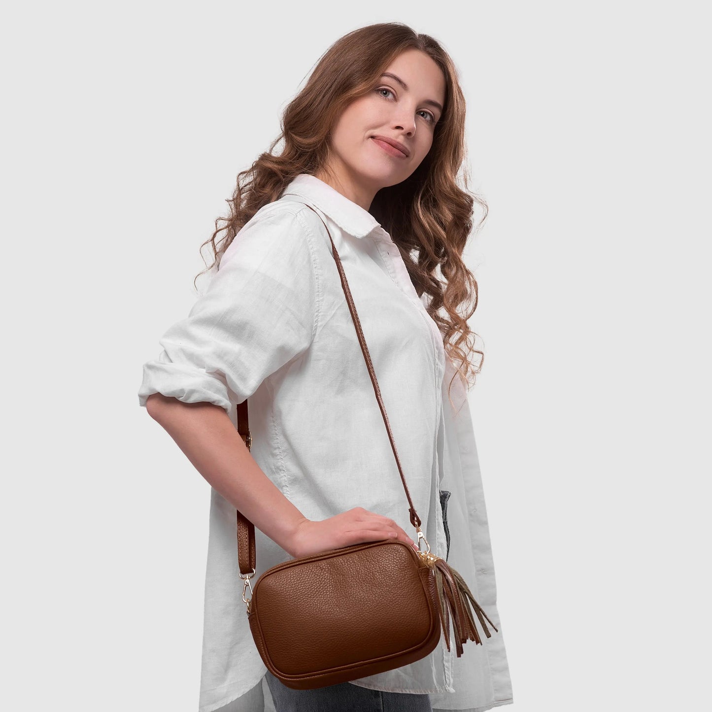 Calf Leather Crossbody Bag TAKEASY