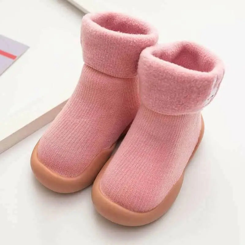 Children's Fall Winter Indoor Non-slip Plus Velvet Thick Toddler Socks.