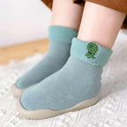 Children's Fall Winter Indoor Non-slip Plus Velvet Thick Toddler Socks.
