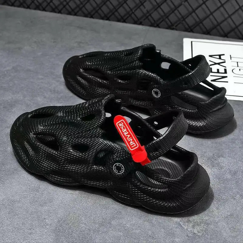 Coconut Slippers Couple Summer Dual-use Closed Toe Beach  Shoes.