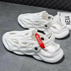 Coconut Slippers Couple Summer Dual-use Closed Toe Beach  Shoes.