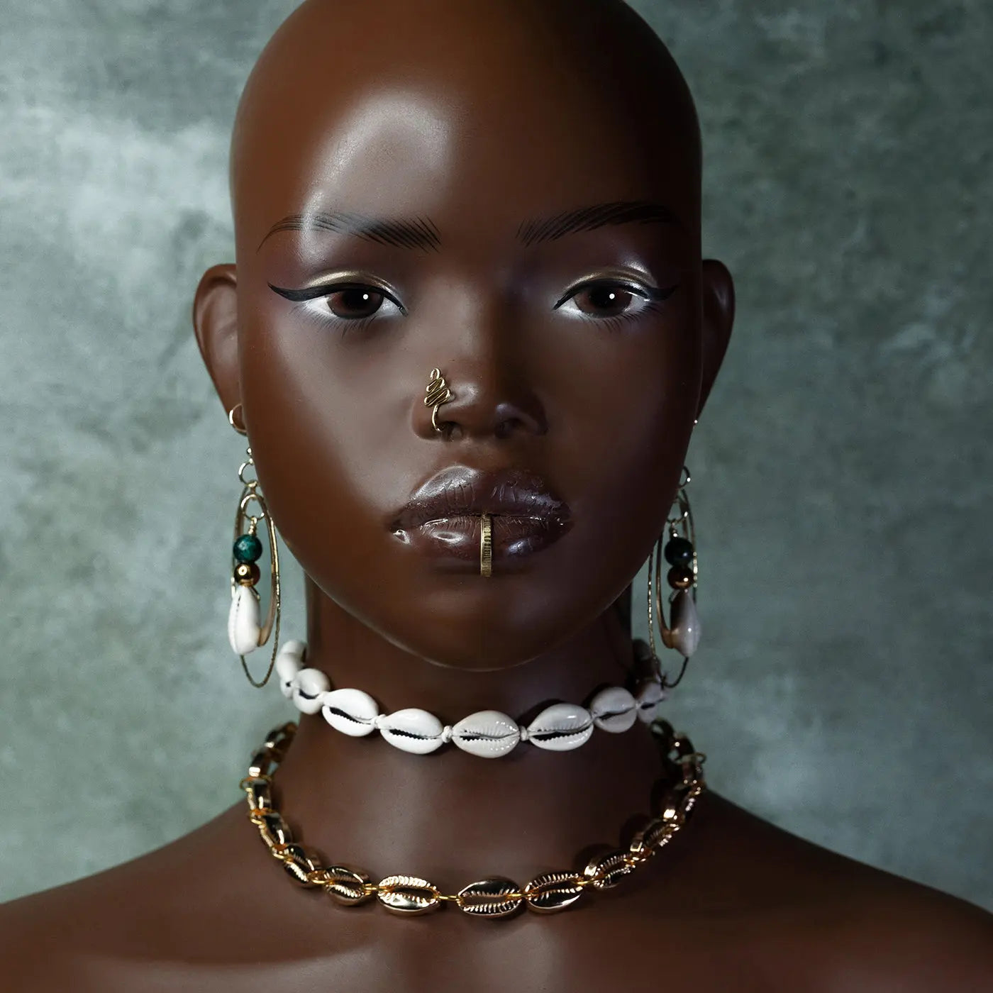 Cowrie Choker Adorned In Taji