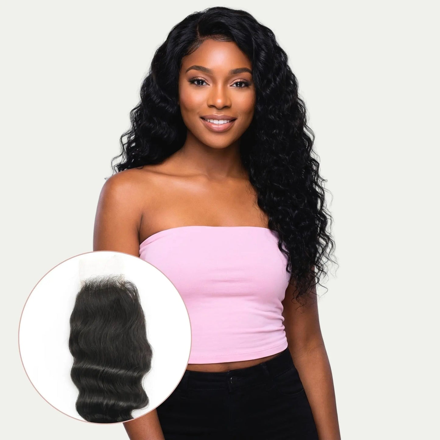 Deep Wave 2x6 HD Lace Human Hair Closure Private Label