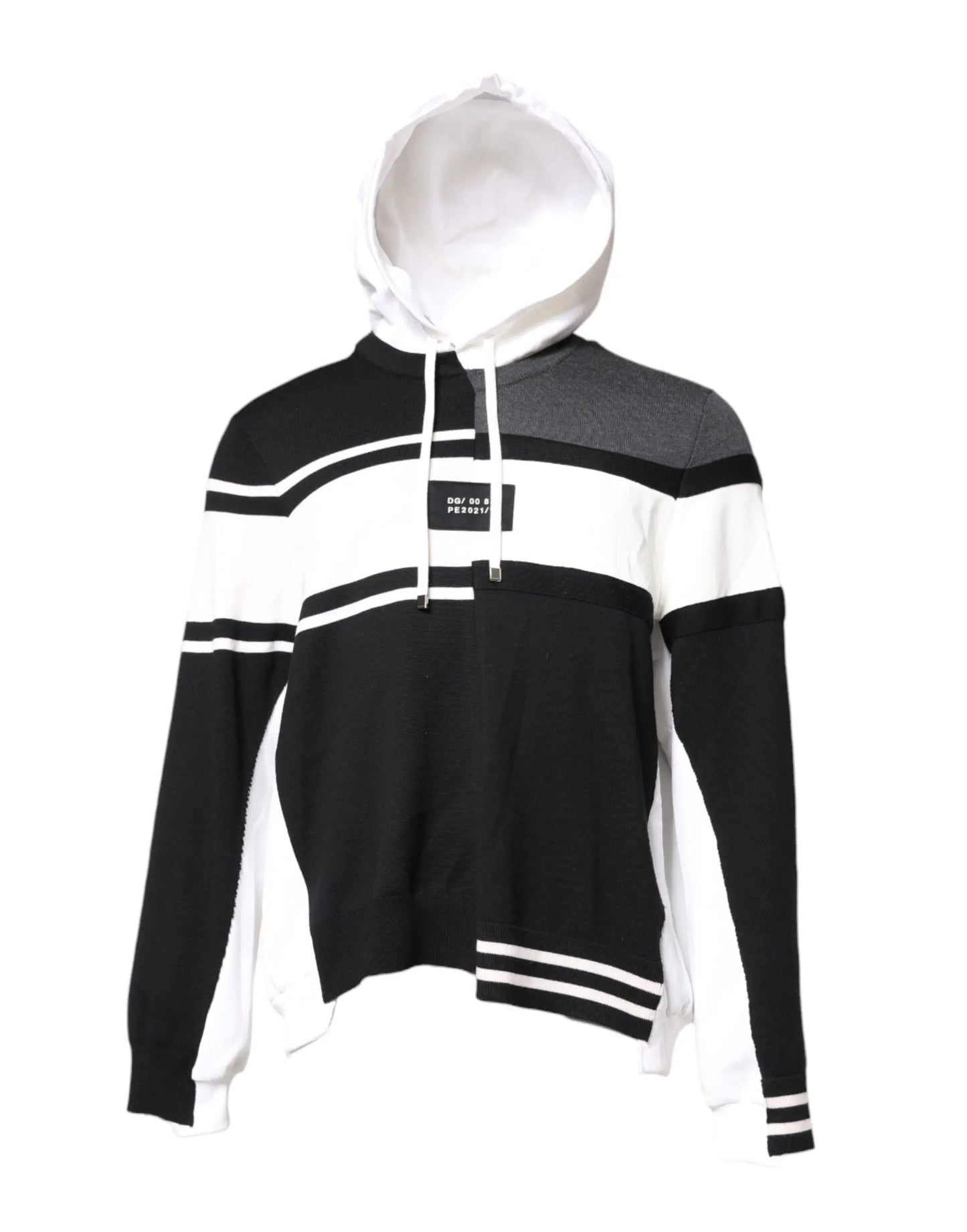 Dolce & Gabbana Multicolor Logo Pullover Hooded Sweater Plush Fashion Hub