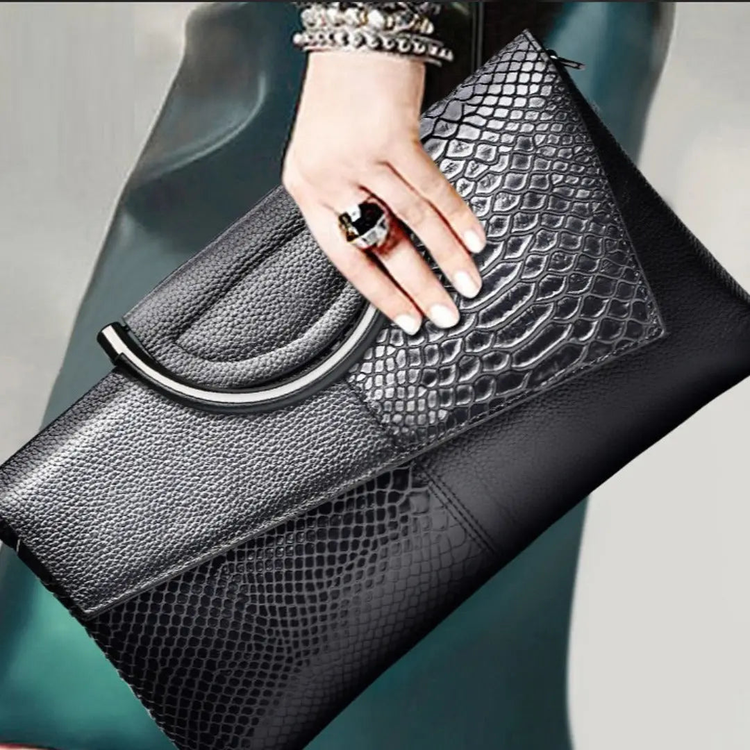Evening Clutch bag women large capacity banquet handbag crocodile pattern women's fashion temperament crossbody bag Plush Fashion Hub Blessing Clothing