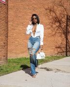 Fashion Women's Stretch Denim Trousers Plush Fashion Shop