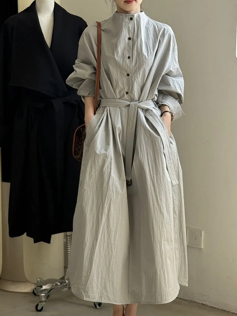 French Vintage Cotton Shirt Dress Plush Fashion Hub