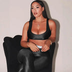Front Step Shiny Leggings Plush Fashions Shop