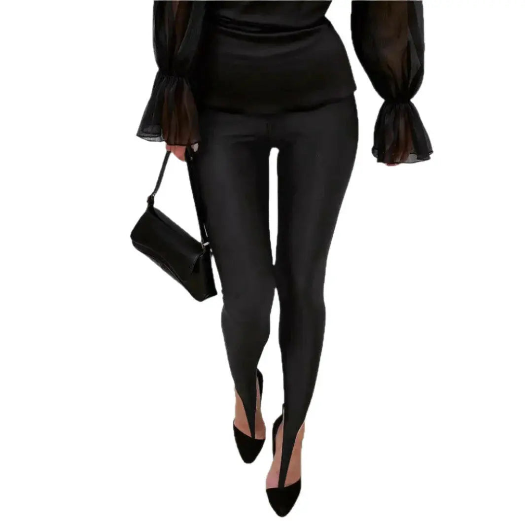 Front Step Shiny Leggings Plush Fashions Shop