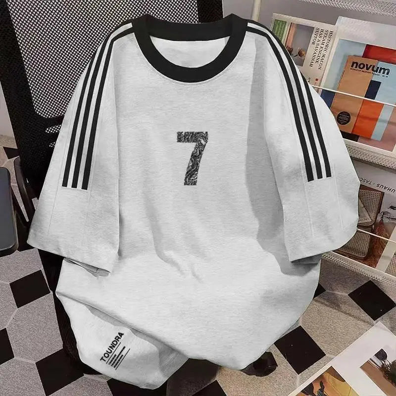Heavy Short Sleeve Vintage Bottoming Shirt Cotton.