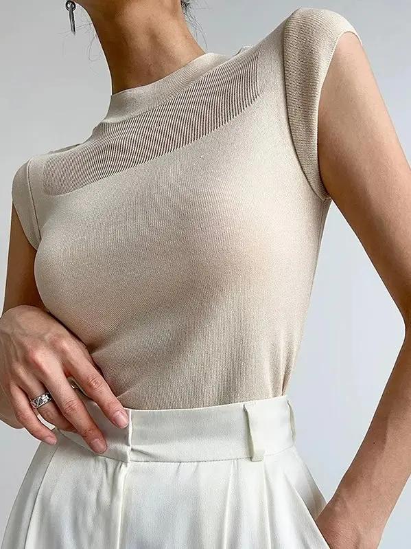 Ice Silk Knitted Vest Top PAINEVIDA