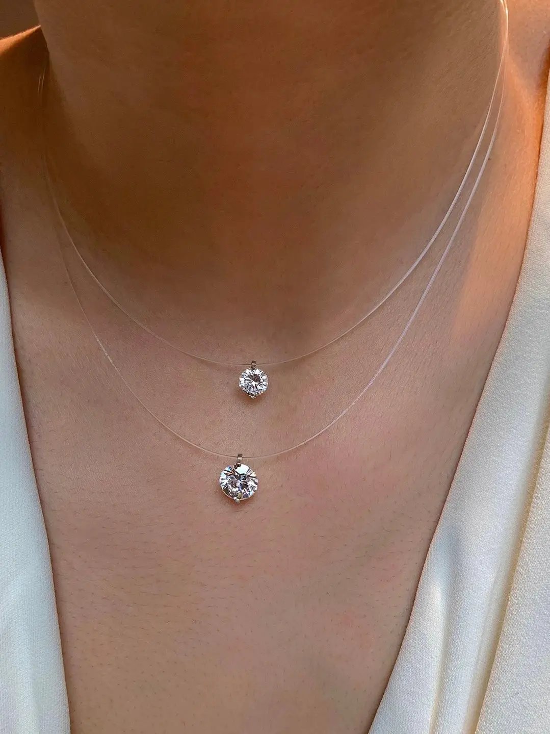 Invisible Fish Line Clavicle Chain PAINEVIDA