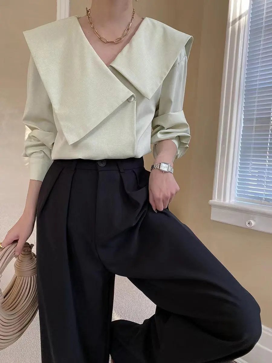 Irregular Large Lapel Shirt Plush Fashion Hub