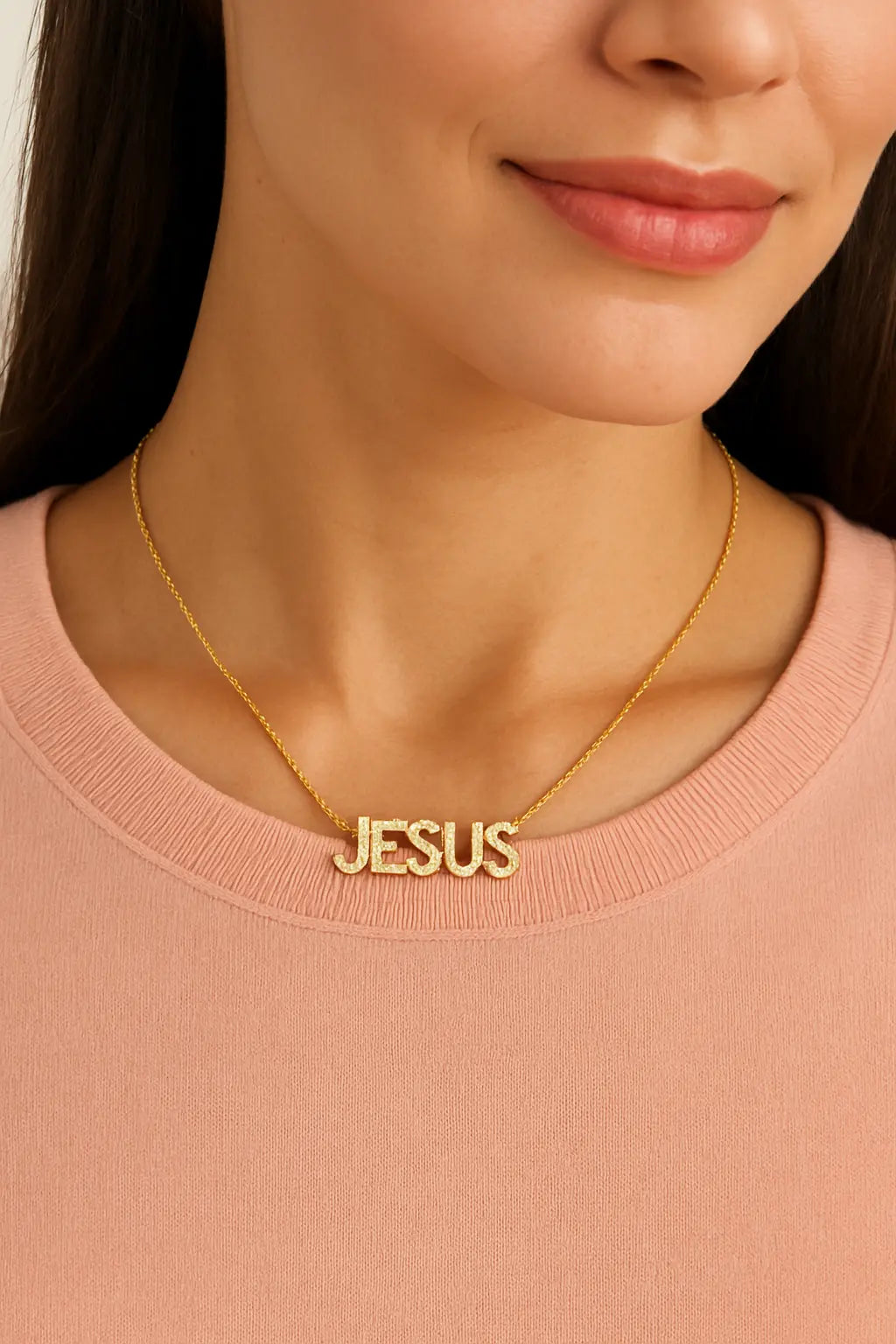 JESUS/YAHWEH CZ gold or silver 18k necklace Pretty Little Patriot
