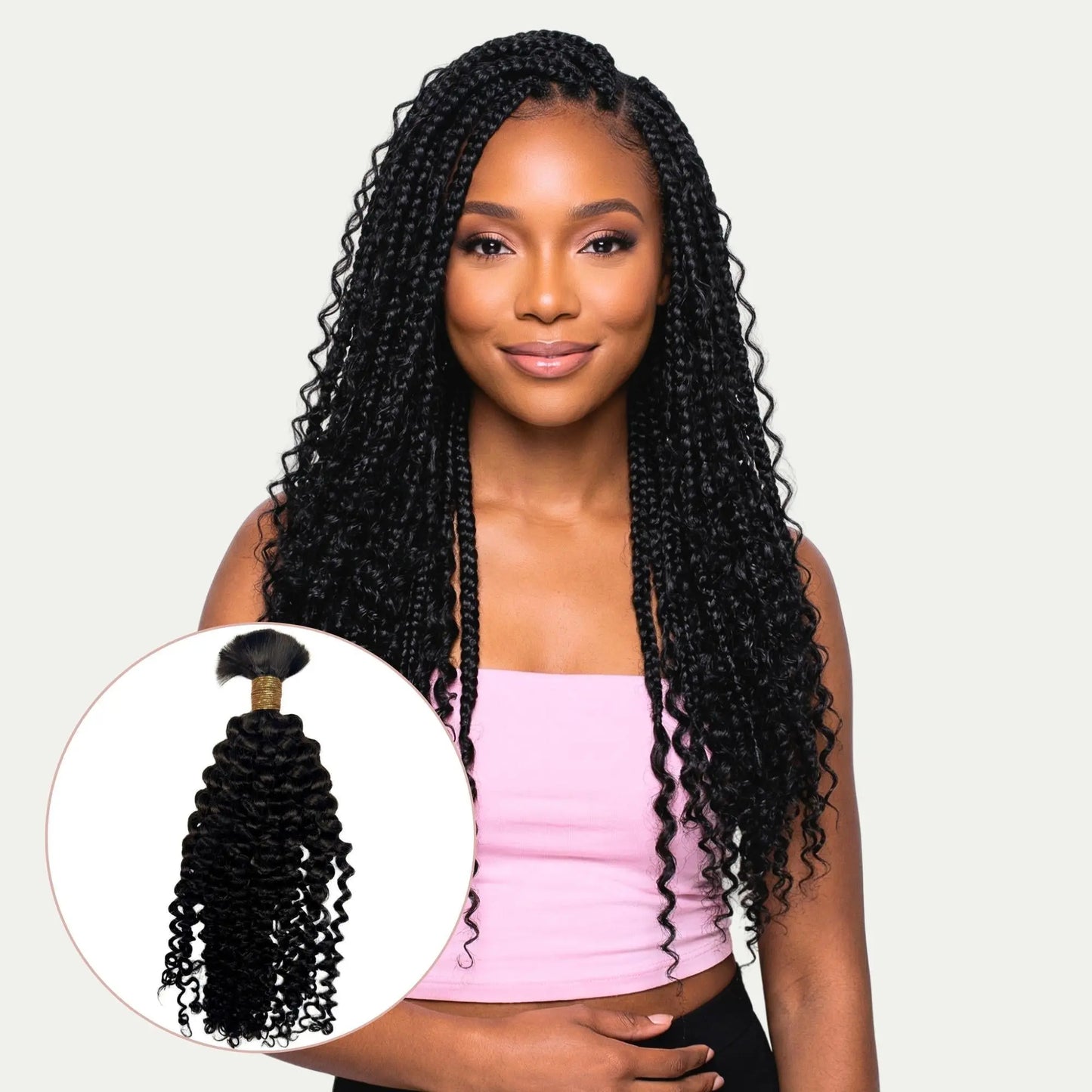 Kinky Curly Bulk 100% Human Braiding Hair Private Label