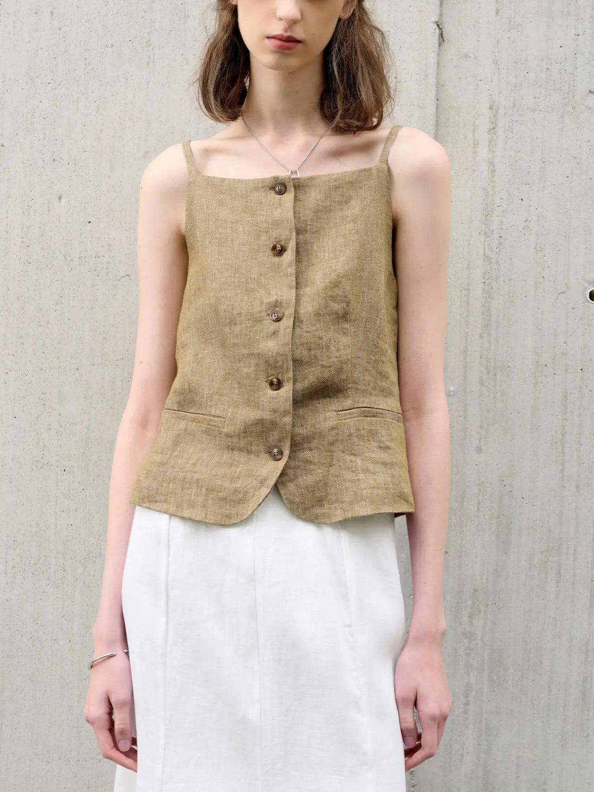 Linen Old Money Style Suspender Vest Plush Fashion Hub