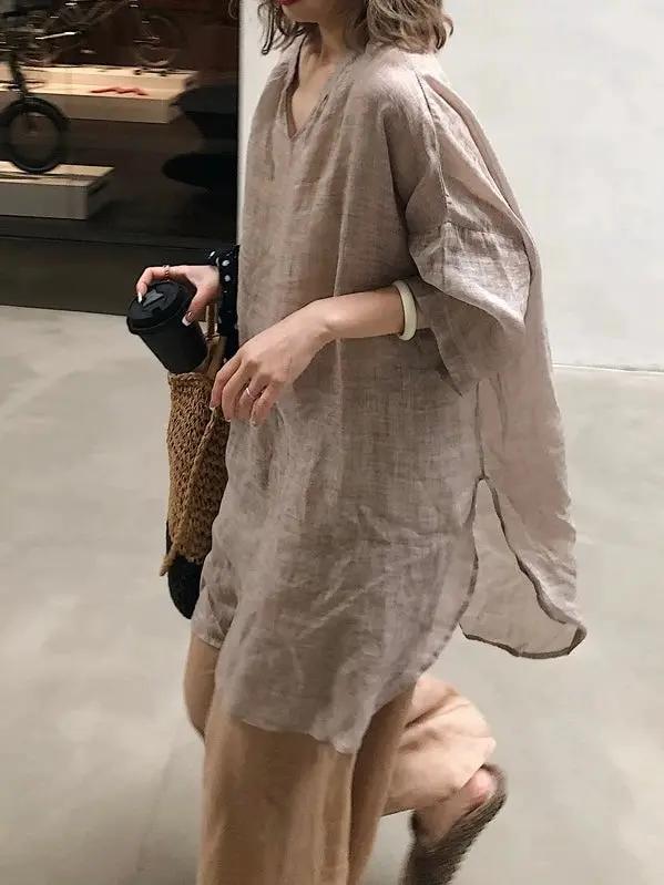 Linen Tea Dress Shirt Plush Fashion Hub