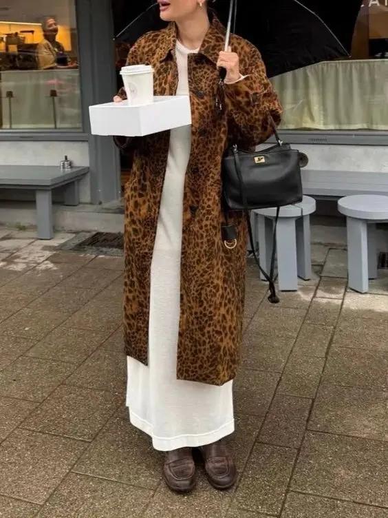 Loose Vintage Leopard Coat PAINEVIDA