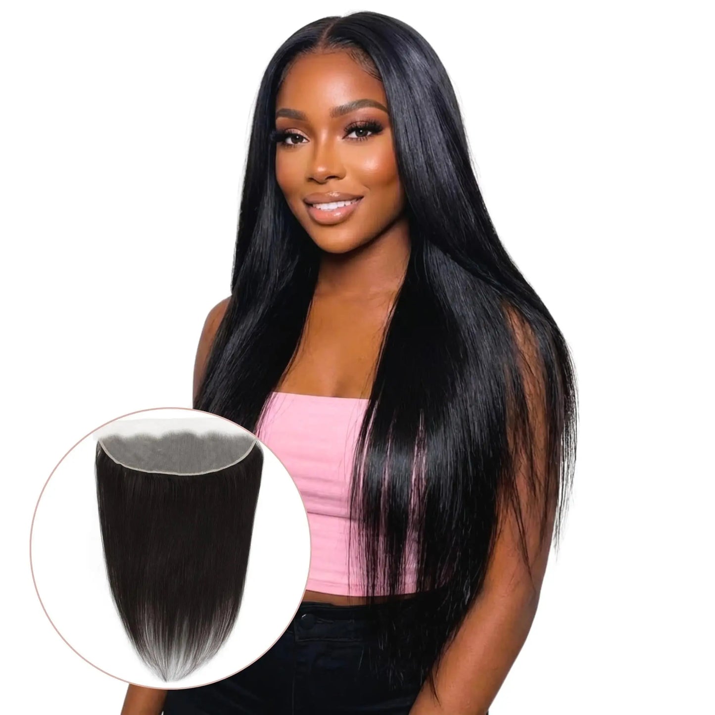 Malaysian Straight 13x4 Transparent Lace Human Hair Frontal Private Label