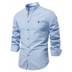 Men's Full Size Button Down Embroidered Shirt Plus Size.