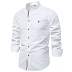 Men's Full Size Button Down Embroidered Shirt Plus Size.