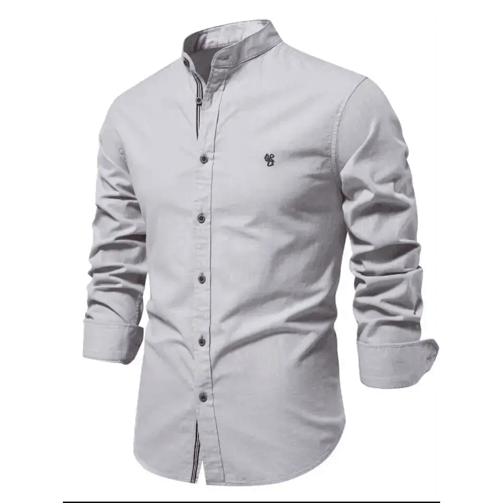 Men's Full Size Button Down Embroidered Shirt Plus Size.
