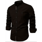 Men's Full Size Button Down Embroidered Shirt Plus Size.