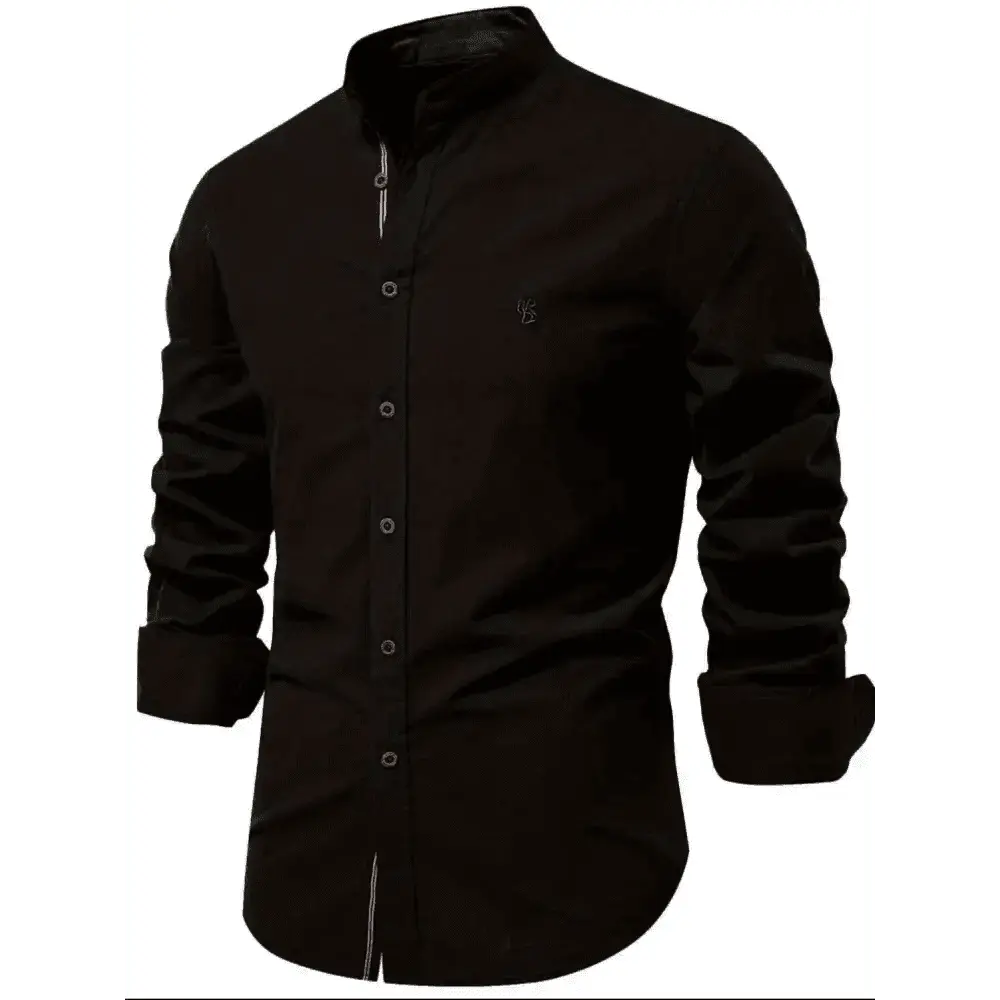Men's Full Size Button Down Embroidered Shirt Plus Size.
