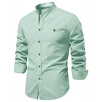 Men's Full Size Button Down Embroidered Shirt Plus Size.