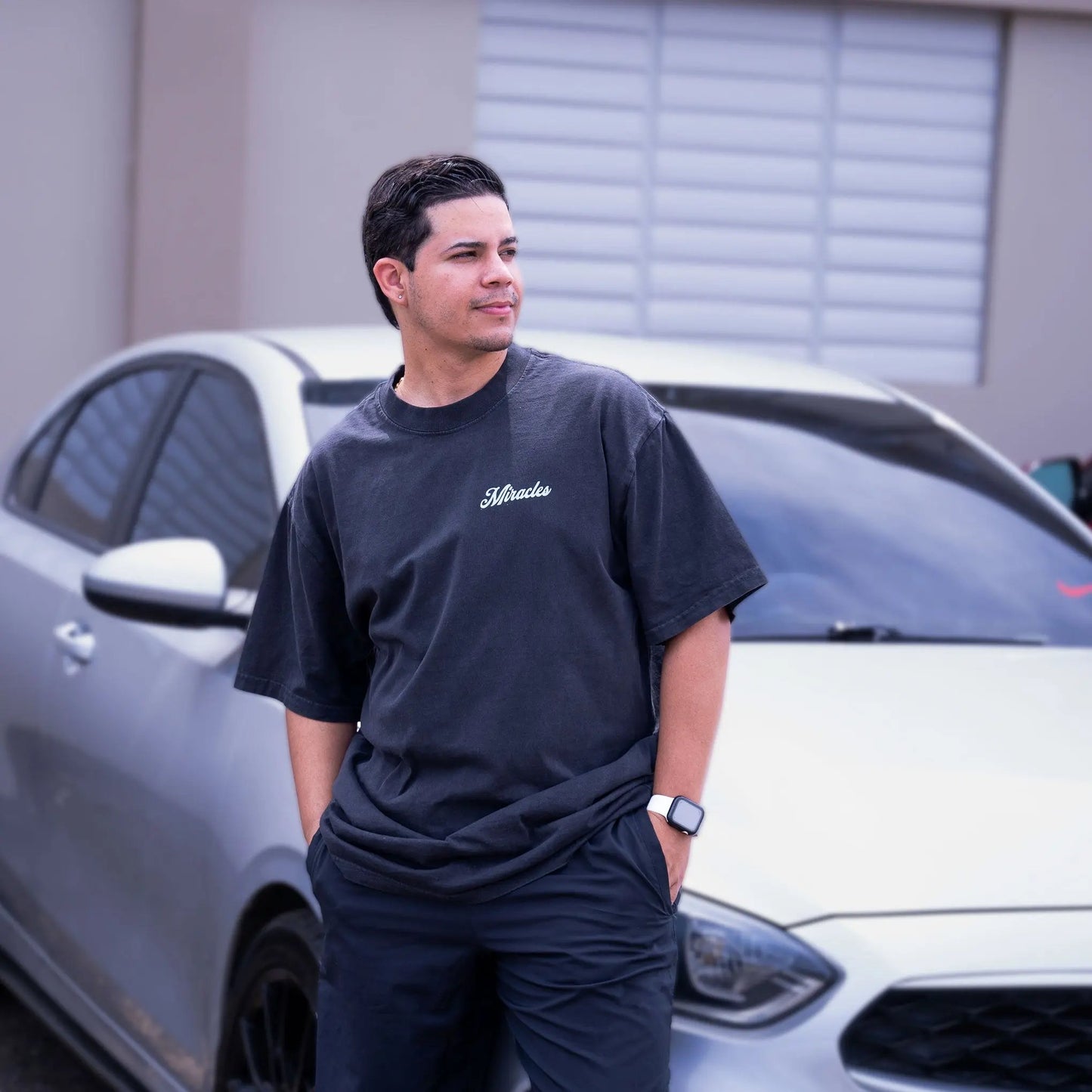 Men's Heavy Faded Miracles Happens Everyday Blessing Clothing