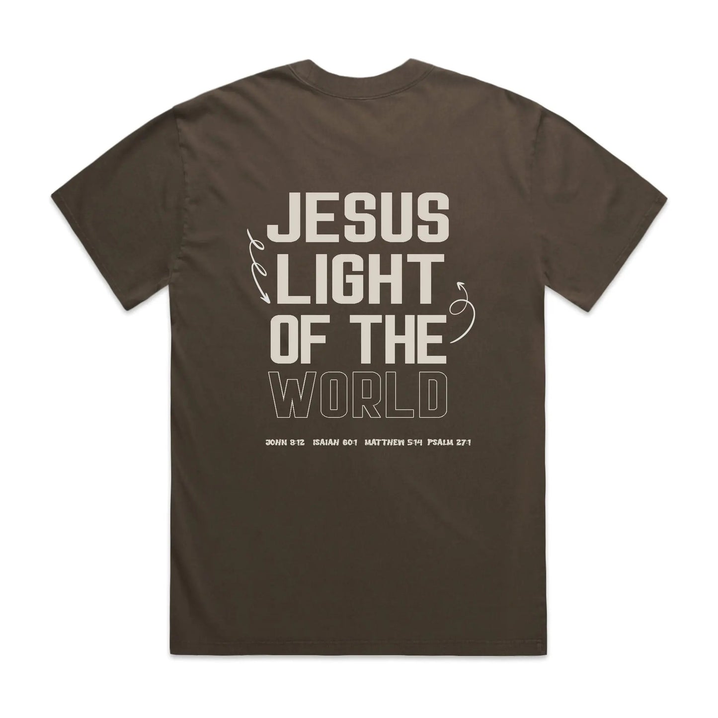 Men's Heavy Faded Tee Light of the World Blessing Clothing