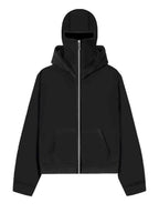 Men's Zip Up Long Sleeve Hoodie with Mask.