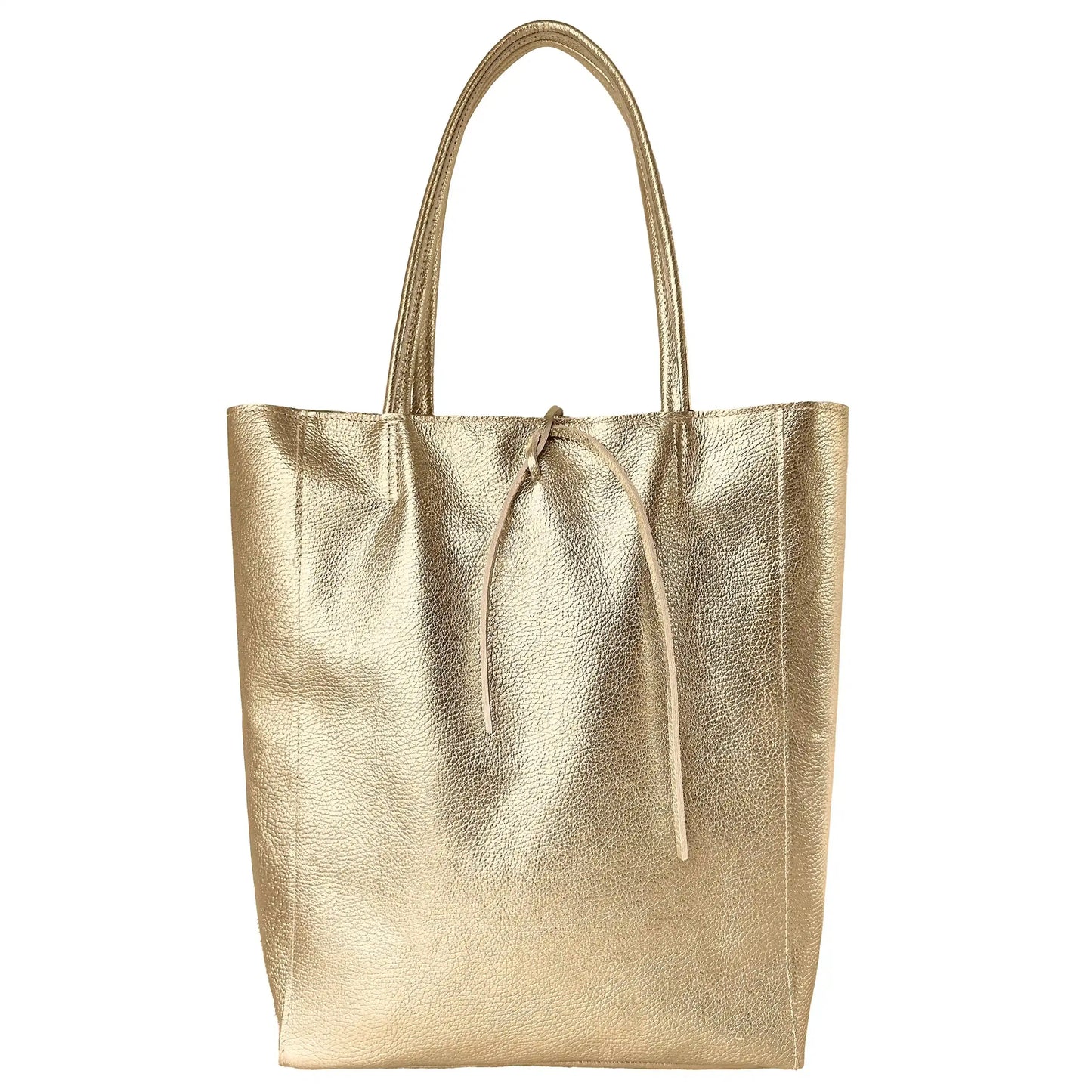 Metallic Calf Leather Tote Bag TAKEASY