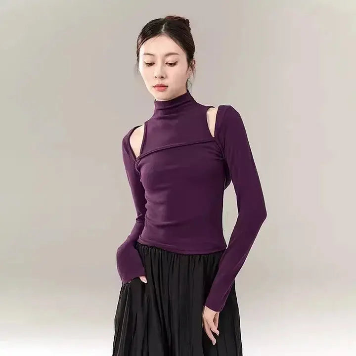 Modern Dance Spring  Long-Sleeve Activewear Attire  Bodywear. Plush Fashion Hub