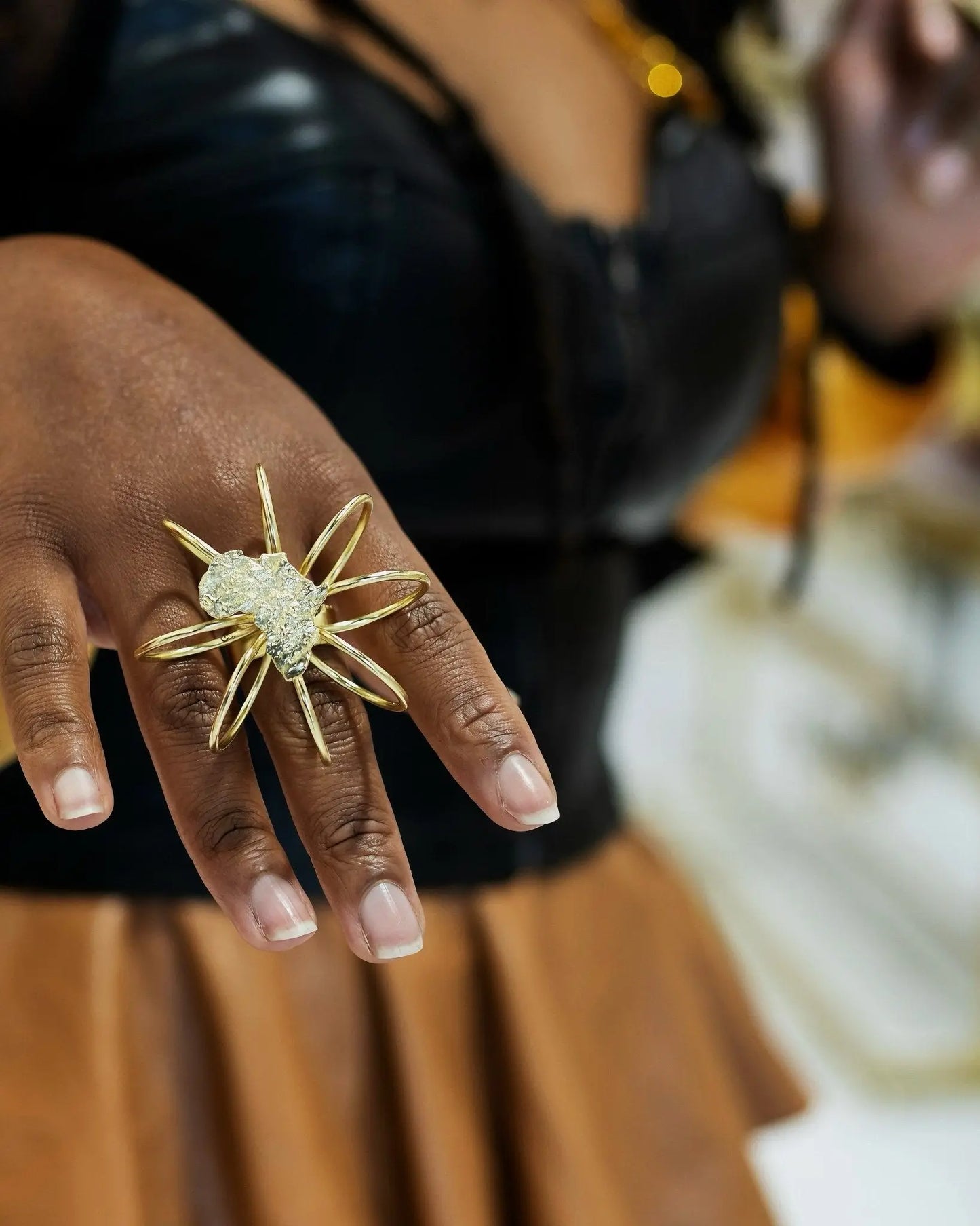 Nandi with Africa Map Statement ring Trufacebygrace