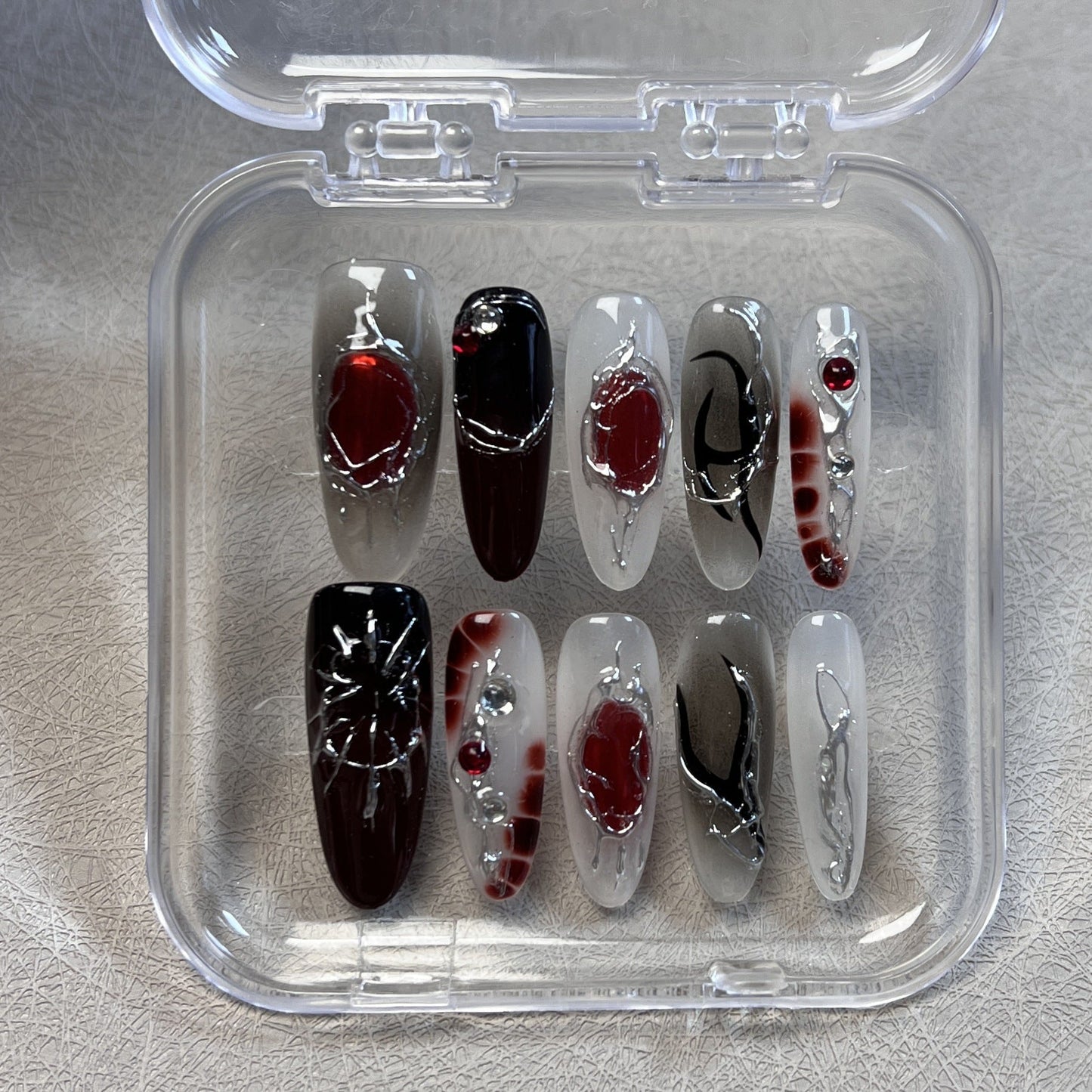 0982- Handmade press on nails fake nails removable Plush Fashion Hub