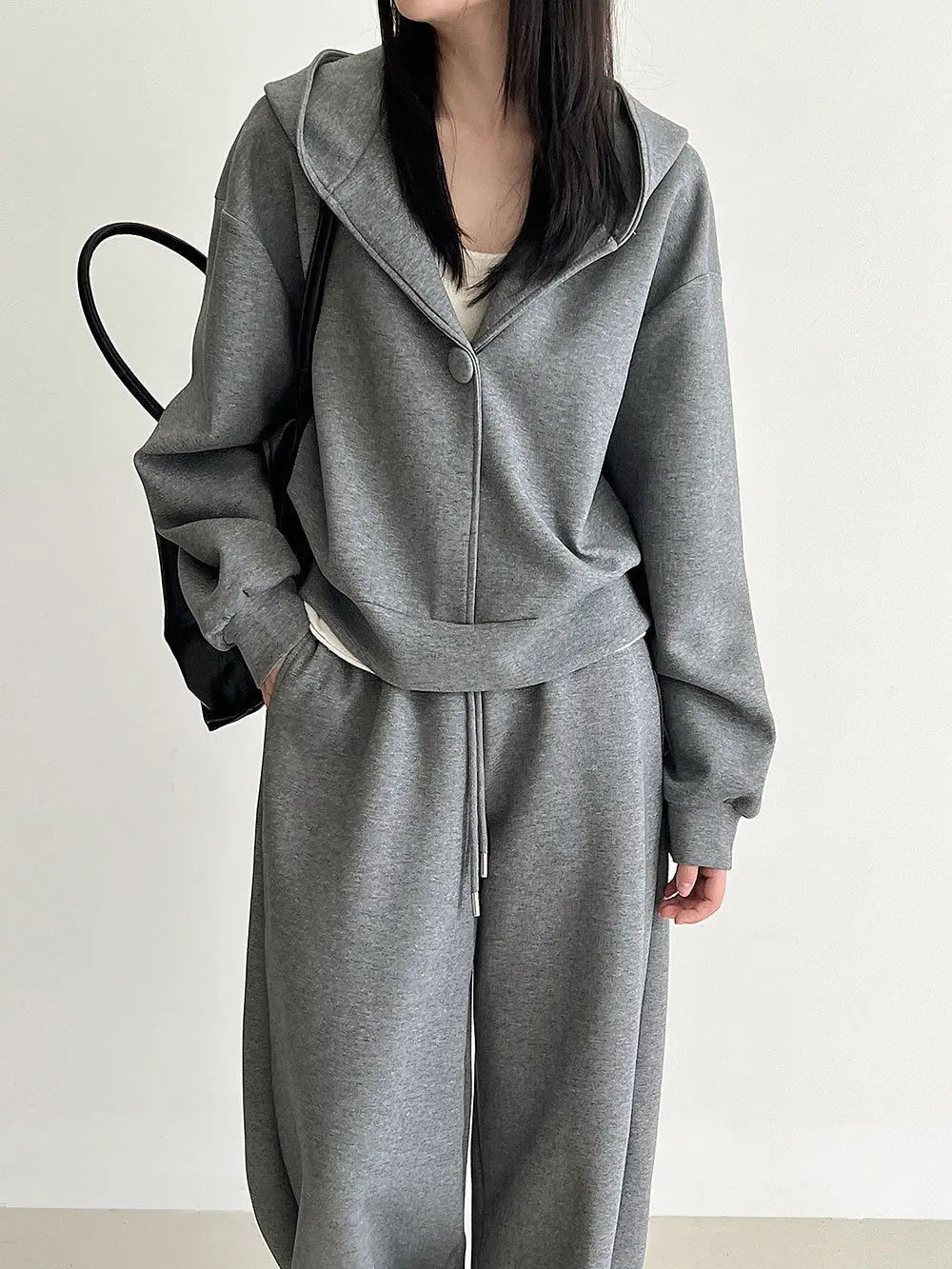 One-button Loose Sports Suit Plush Fashion Hub