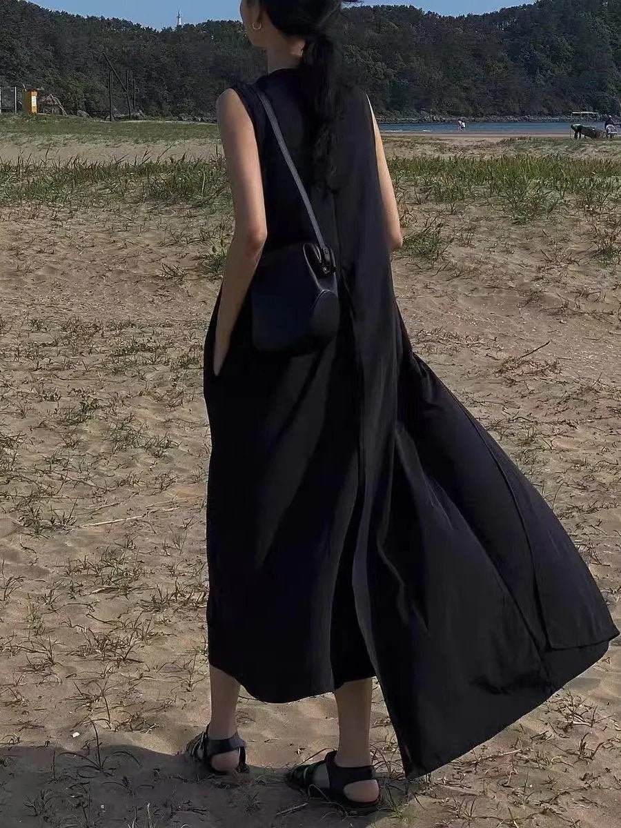 Original Solid Color Irregular Long Dress Plush Fashion Hub