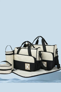 Oxford Cloth Contrast 4 Piece Bag Set - Plush Fashion Hub