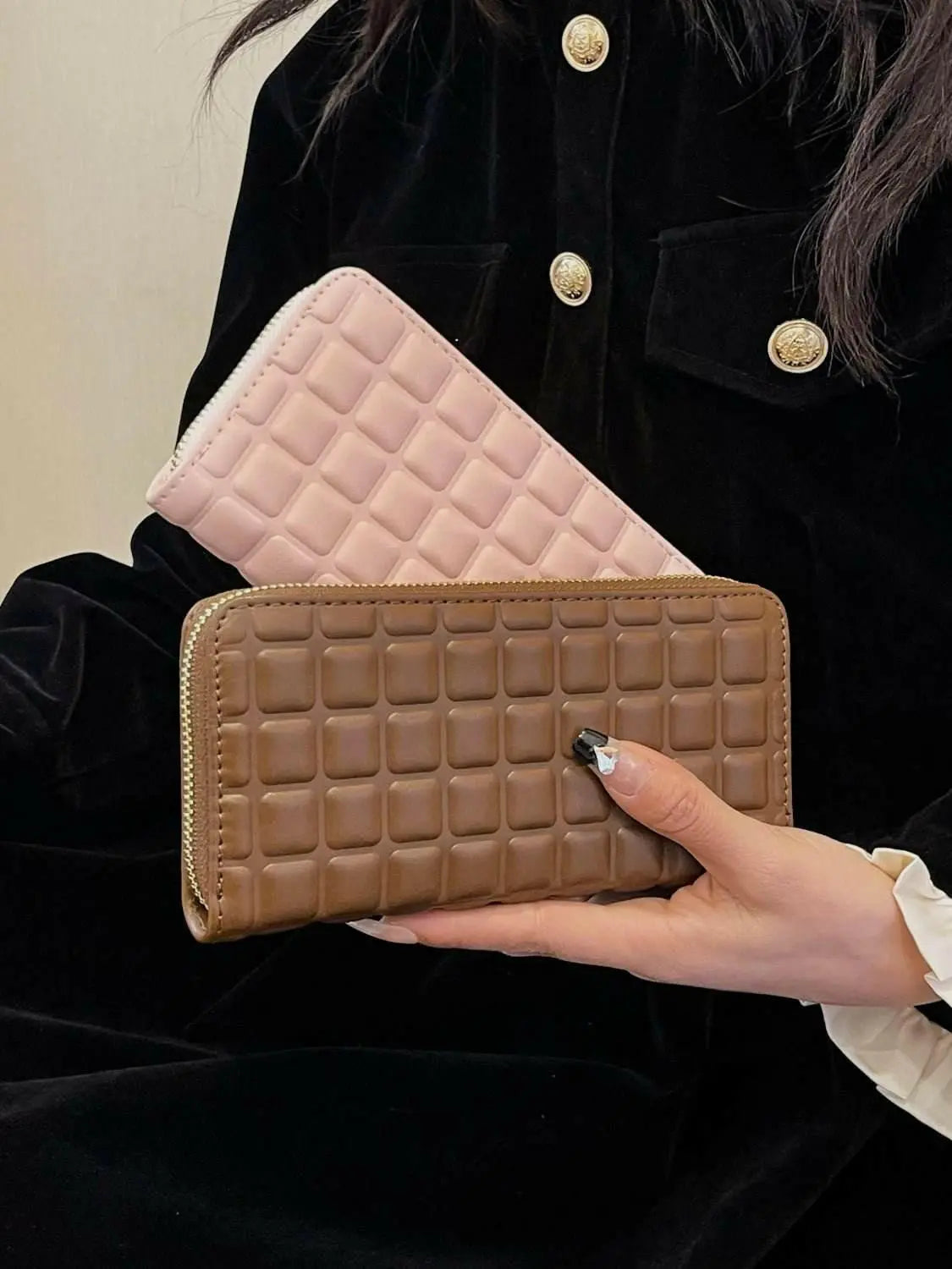 PU Leather Solid Color Wallet.