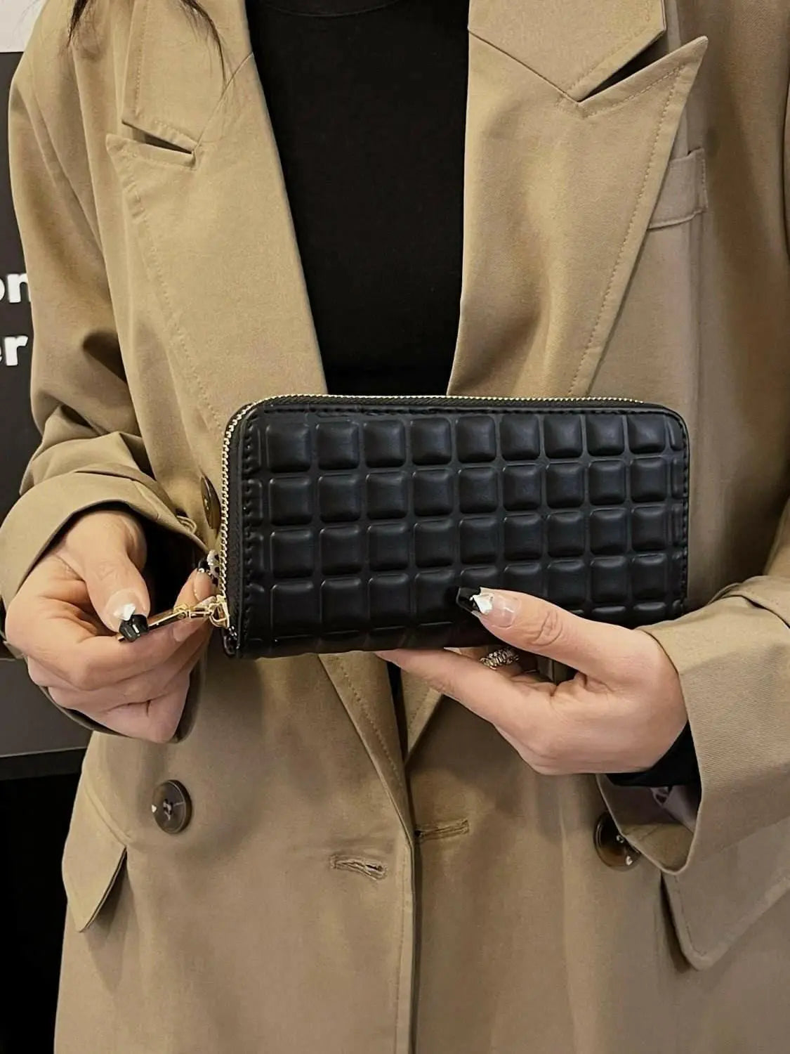 PU Leather Solid Color Wallet.